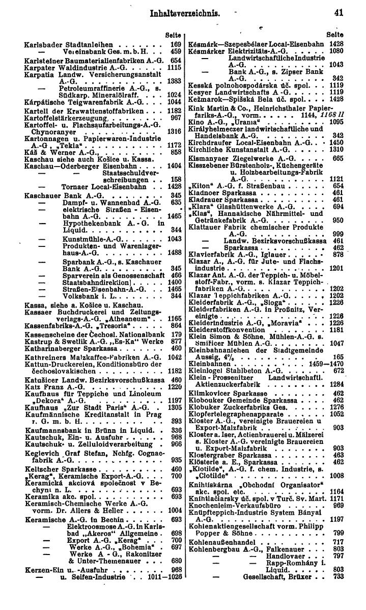 Compass. Finanzielles Jahrbuch 1930: Tschechoslowakei. - Seite 45