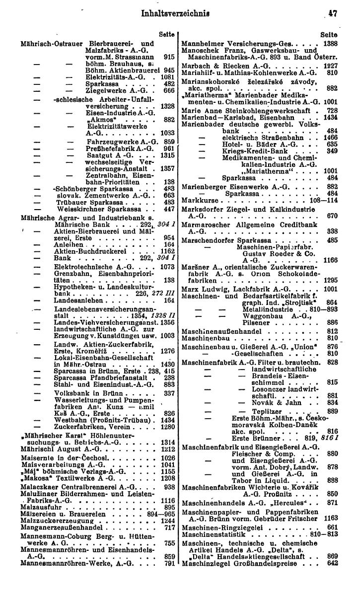Compass. Finanzielles Jahrbuch 1930: Tschechoslowakei. - Seite 51