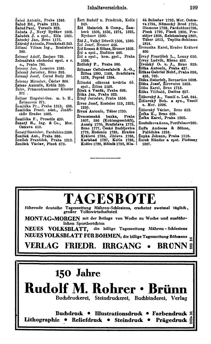 Compass. Industrielles Jahrbuch 1936: Tschechoslowakei. - Seite 213