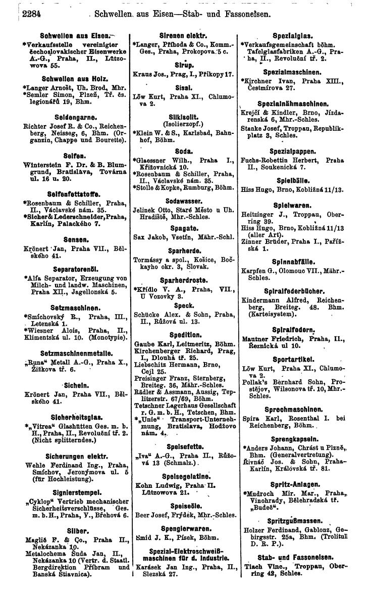 Compass. Industrielles Jahrbuch 1936: Tschechoslowakei. - Page 2312