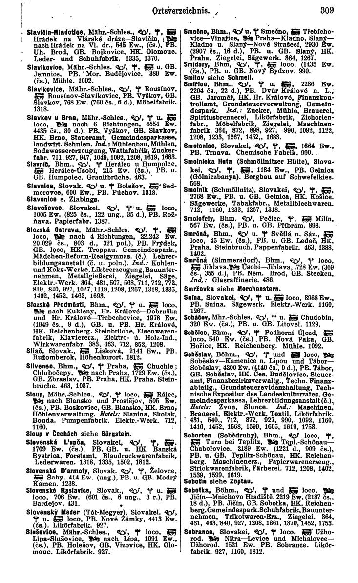 Compass. Industrielles Jahrbuch 1936: Tschechoslowakei. - Seite 315