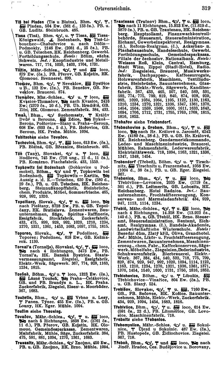 Compass. Industrielles Jahrbuch 1936: Tschechoslowakei. - Seite 325