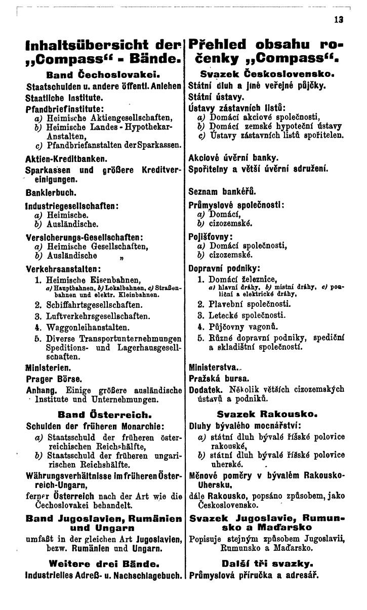 Compass. Finanzielles Jahrbuch 1931: Tschechoslowakei. - Seite 17
