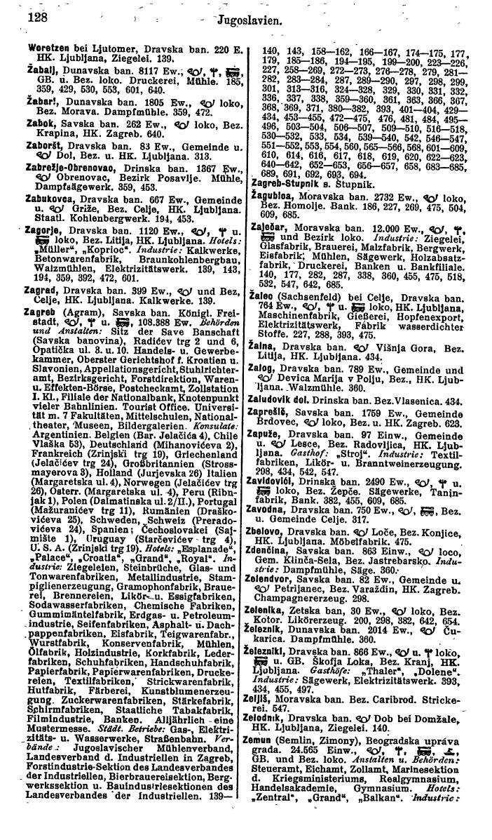 Compass. Industrielles Jahrbuch 1930: Jugoslawien, Ungarn. - Page 136