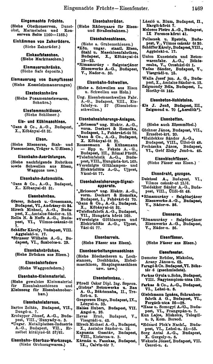 Compass. Industrielles Jahrbuch 1930: Jugoslawien, Ungarn. - Seite 1469