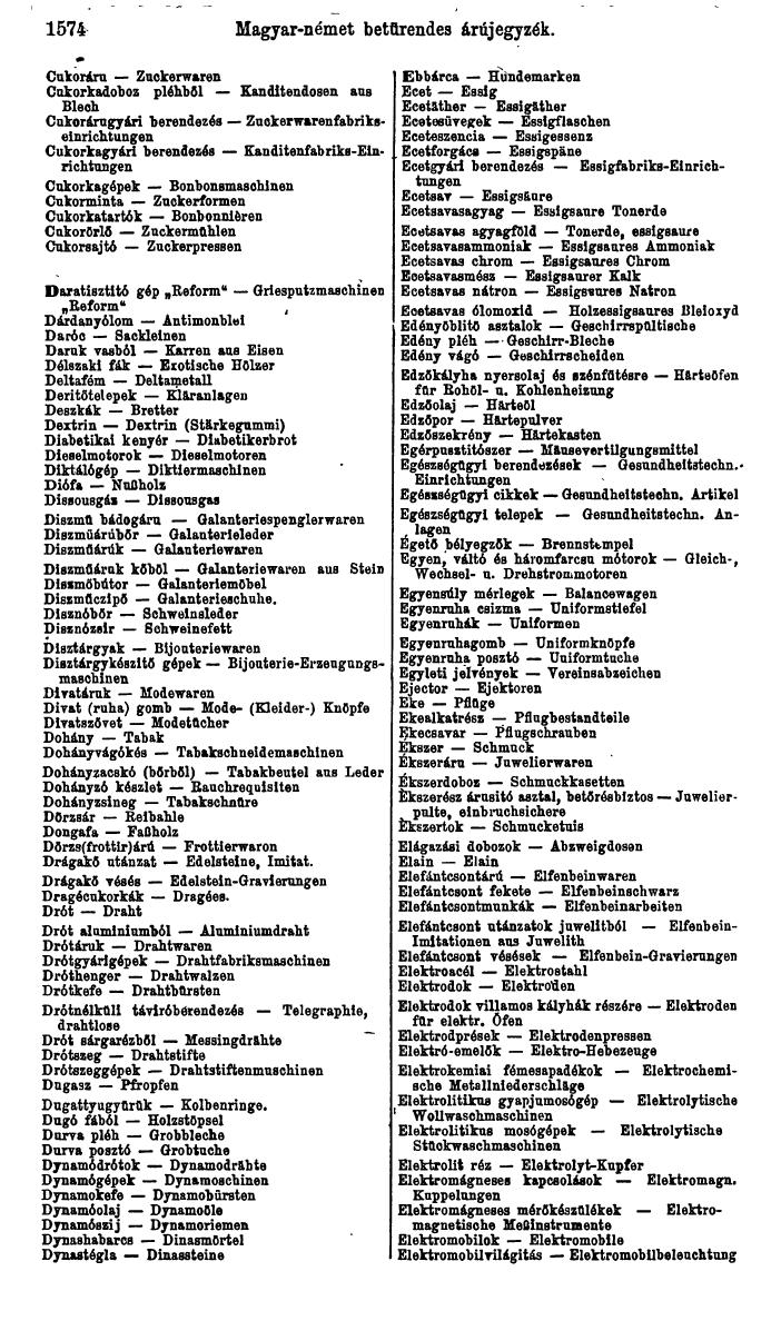 Compass. Industrielles Jahrbuch 1930: Jugoslawien, Ungarn. - Seite 1574