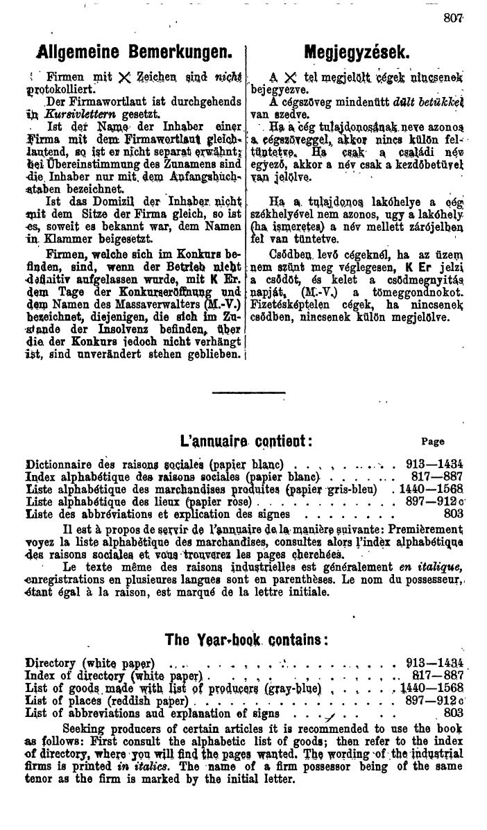 Compass. Industrielles Jahrbuch 1930: Jugoslawien, Ungarn. - Seite 813