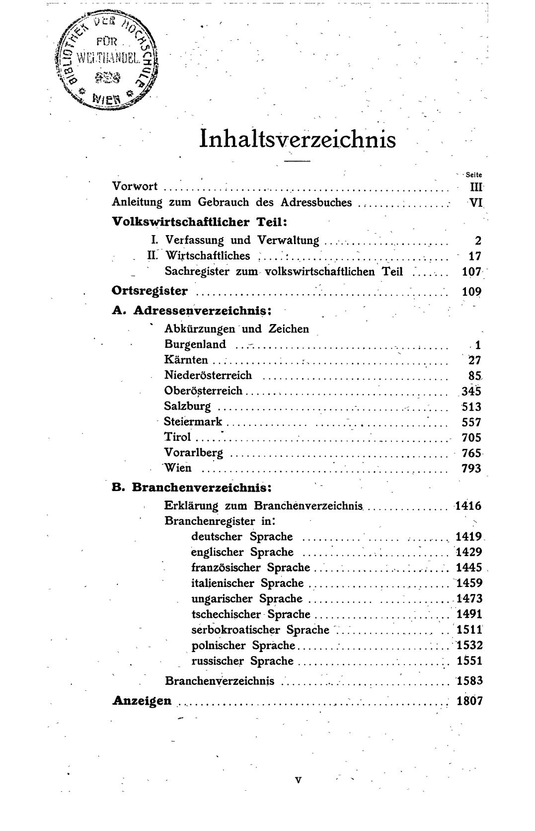 Adressbuch von Österreich für Industrie, Handel, Gewerbe und Landwirtschaft 1924 - Seite 9