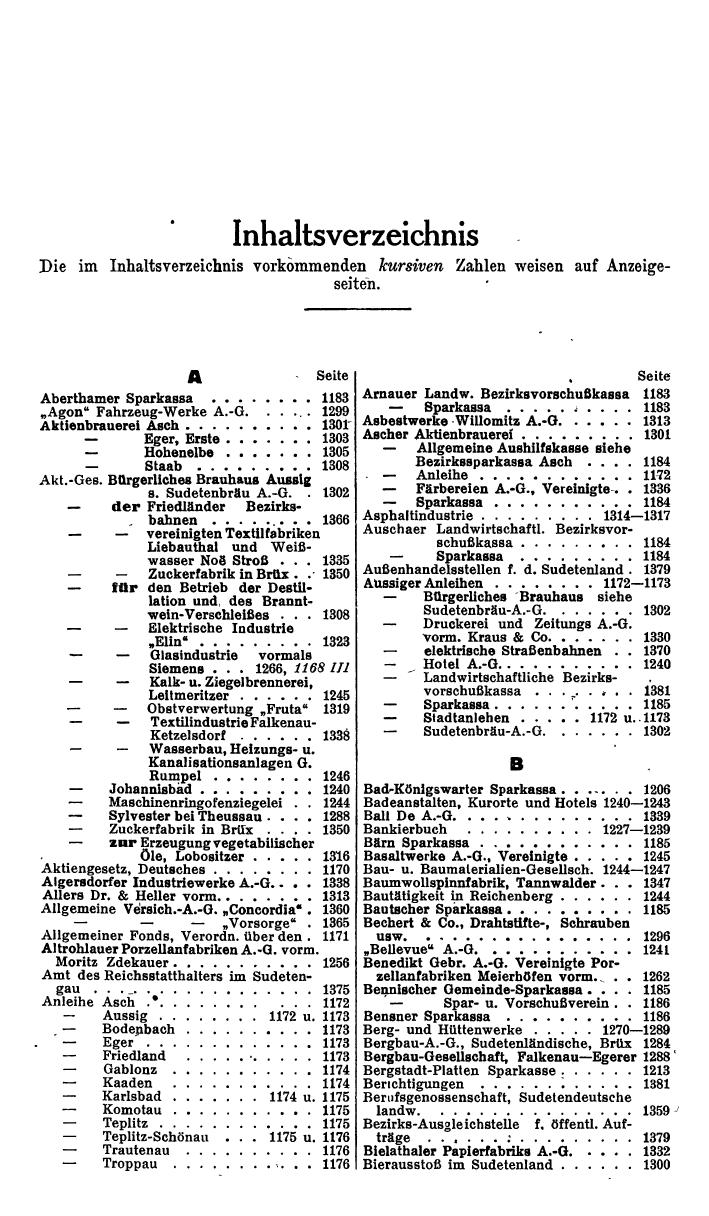 Compass. Finanzielles Jahrbuch 1940: Österreich, Sudetenland. - Seite 1227