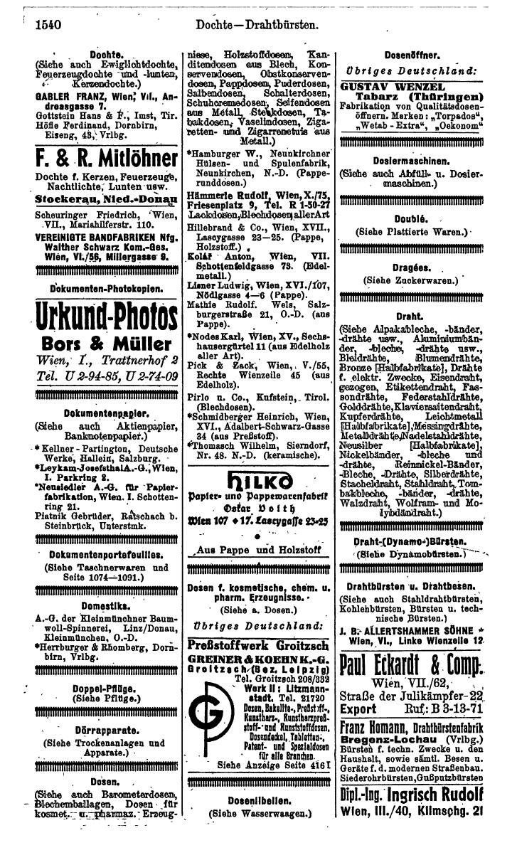 Compass. Kommerzielles Jahrbuch 1943: Ostmark. - Page 1708