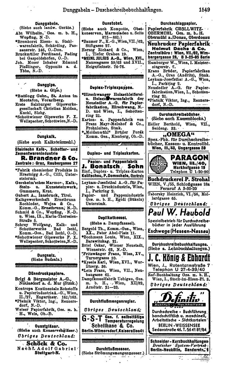Compass. Kommerzielles Jahrbuch 1943: Ostmark. - Page 1717