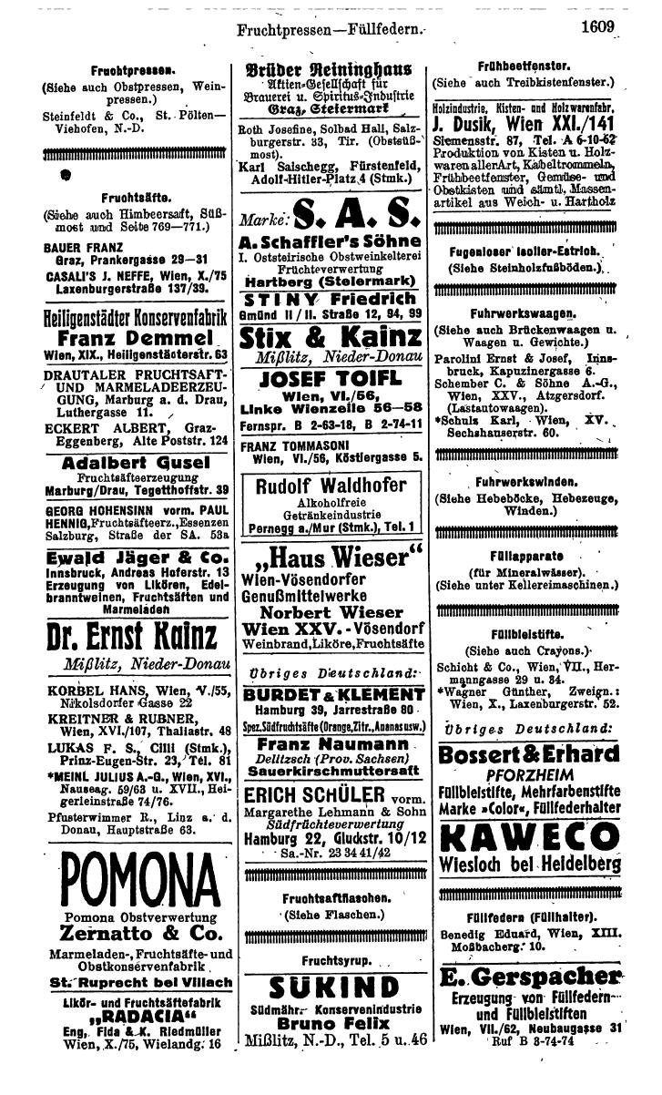 Compass. Kommerzielles Jahrbuch 1943: Ostmark. - Page 1777
