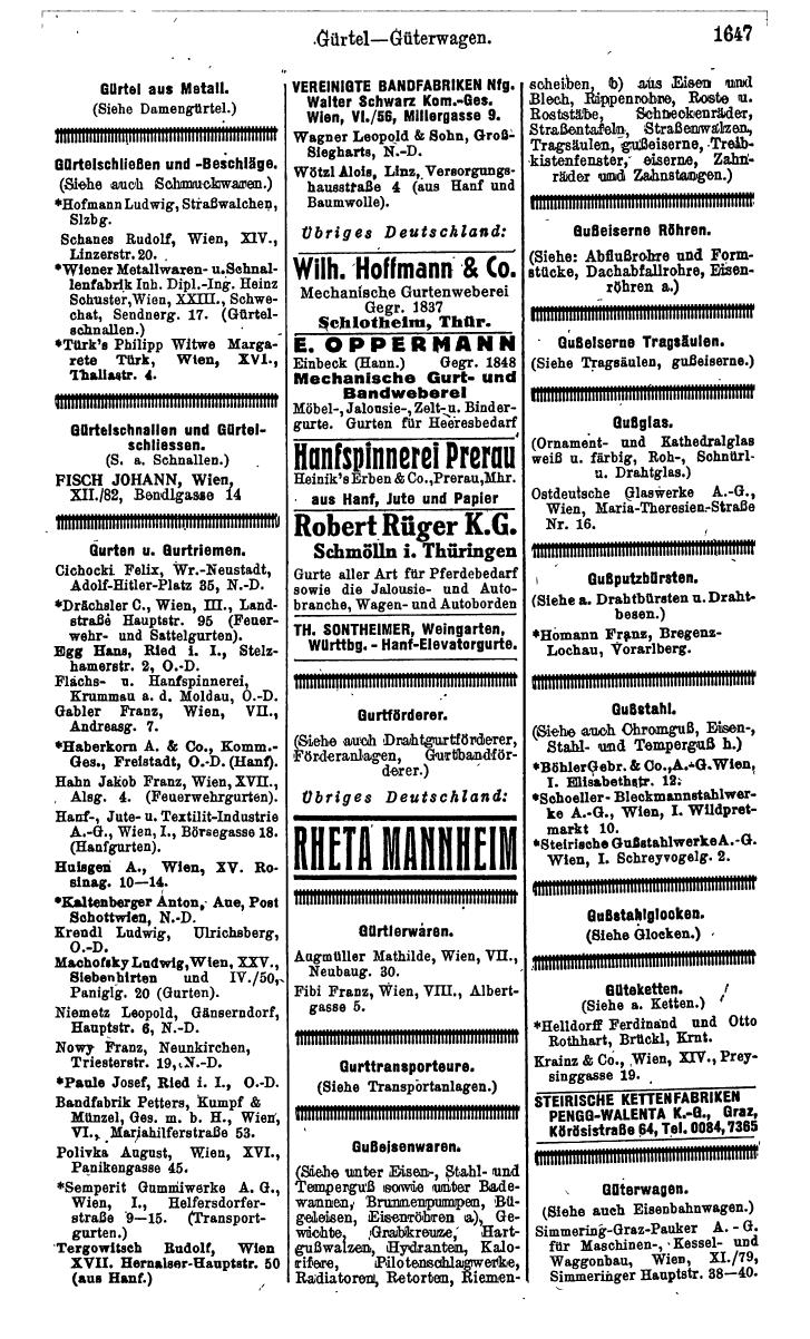 Compass. Kommerzielles Jahrbuch 1943: Ostmark. - Page 1815