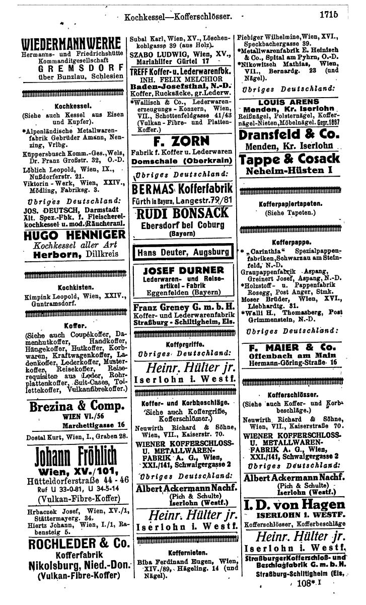 Compass. Kommerzielles Jahrbuch 1943: Ostmark. - Page 1883