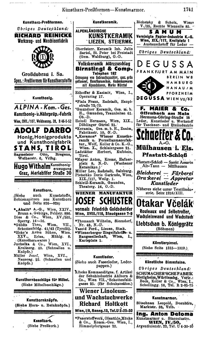 Compass. Kommerzielles Jahrbuch 1943: Ostmark. - Page 1909