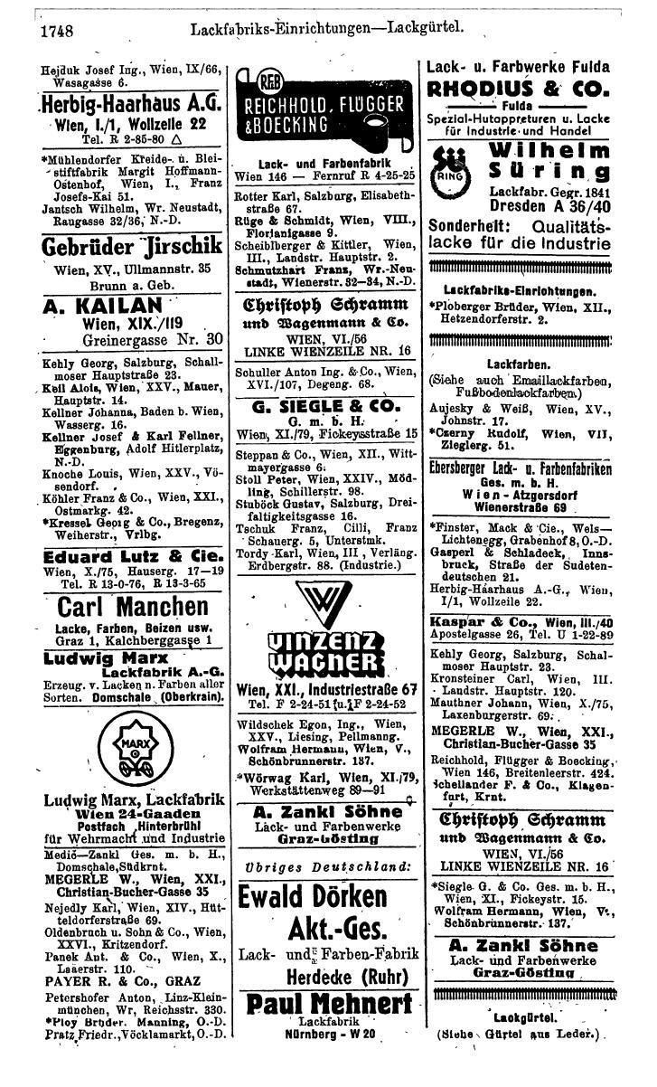 Compass. Kommerzielles Jahrbuch 1943: Ostmark. - Page 1916
