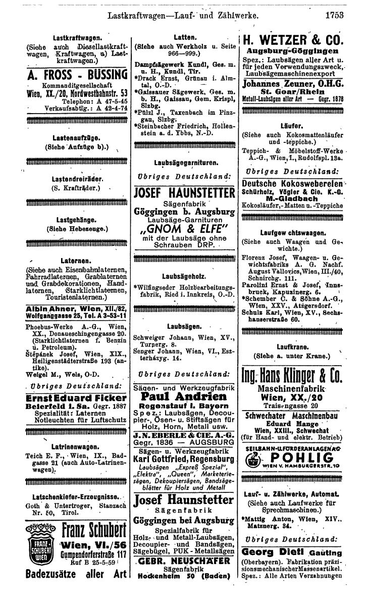 Compass. Kommerzielles Jahrbuch 1943: Ostmark. - Page 1921