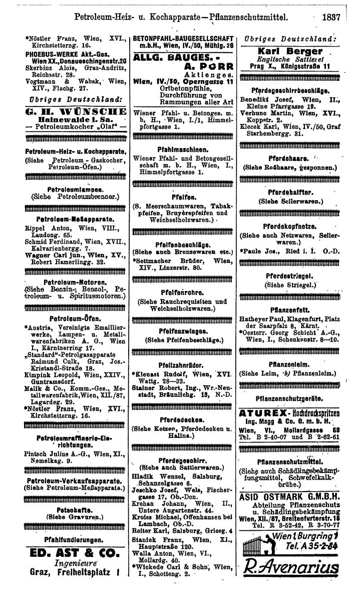Compass. Kommerzielles Jahrbuch 1943: Ostmark. - Page 2005
