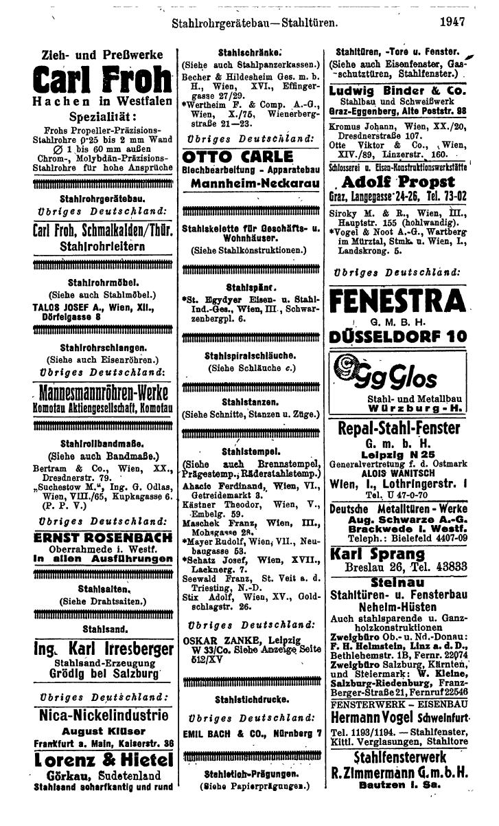 Compass. Kommerzielles Jahrbuch 1943: Ostmark. - Page 2115