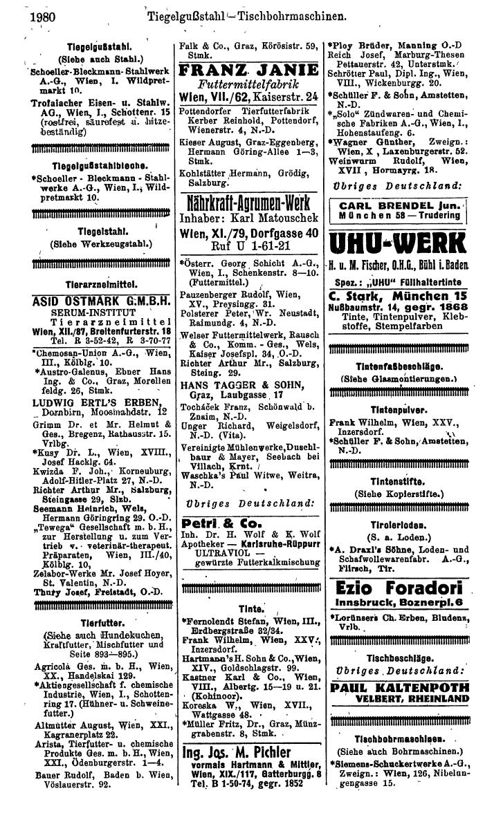 Compass. Kommerzielles Jahrbuch 1943: Ostmark. - Page 2148