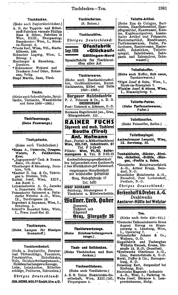 Compass. Kommerzielles Jahrbuch 1943: Ostmark. - Page 2149