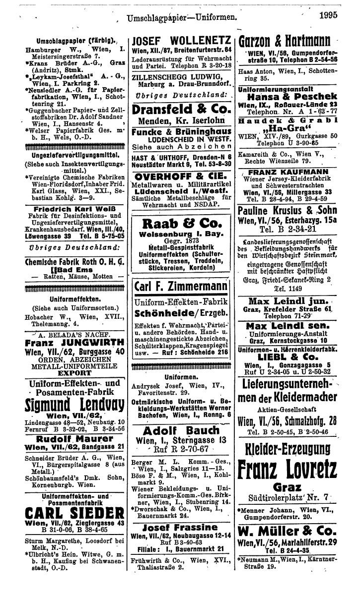 Compass. Kommerzielles Jahrbuch 1943: Ostmark. - Page 2163