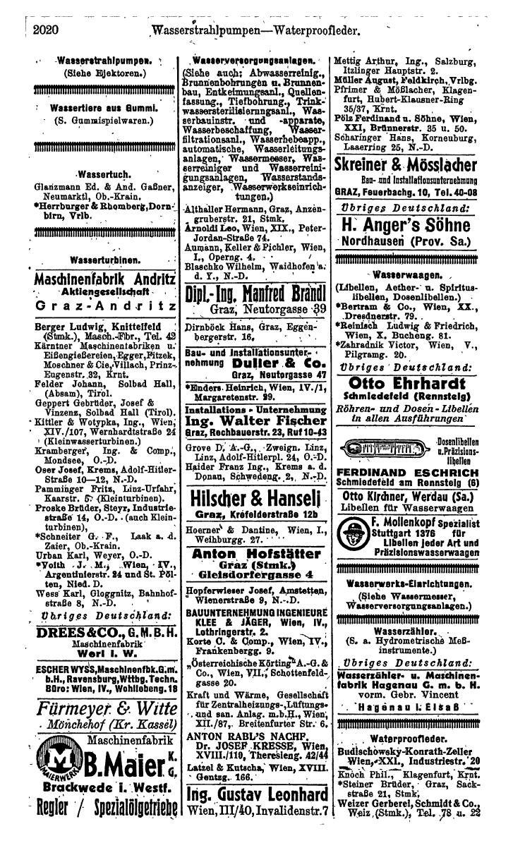 Compass. Kommerzielles Jahrbuch 1943: Ostmark. - Page 2188
