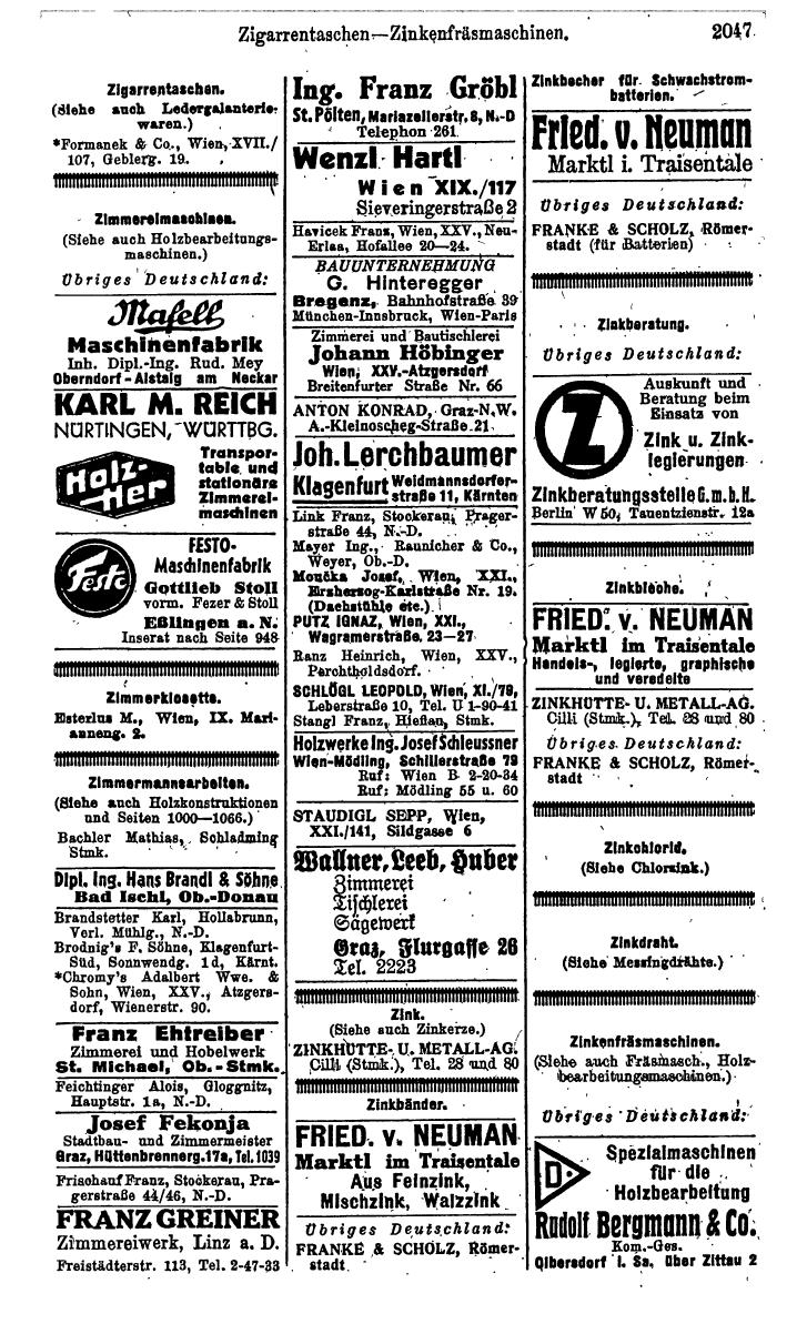 Compass. Kommerzielles Jahrbuch 1943: Ostmark. - Page 2215