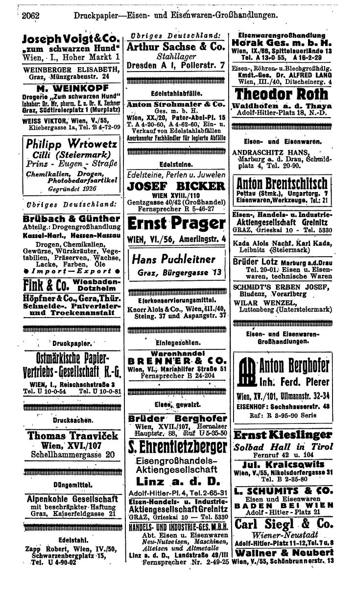 Compass. Kommerzielles Jahrbuch 1943: Ostmark. - Page 2232