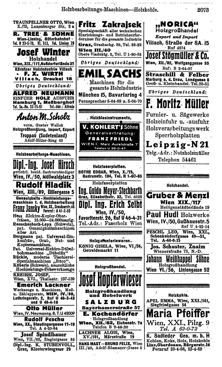 Compass. Kommerzielles Jahrbuch 1943: Ostmark. - Page 2243