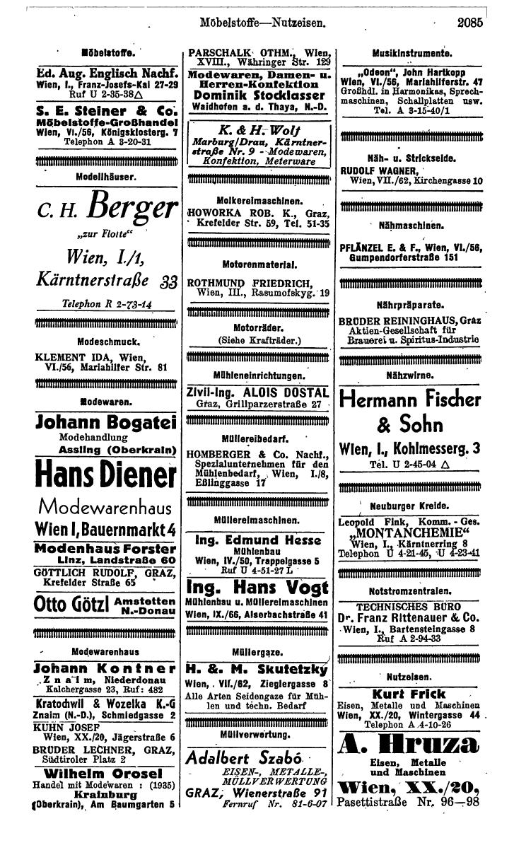 Compass. Kommerzielles Jahrbuch 1943: Ostmark. - Page 2255