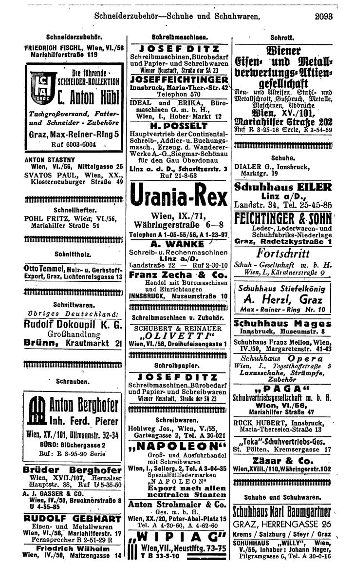 Compass. Kommerzielles Jahrbuch 1943: Ostmark. - Page 2263