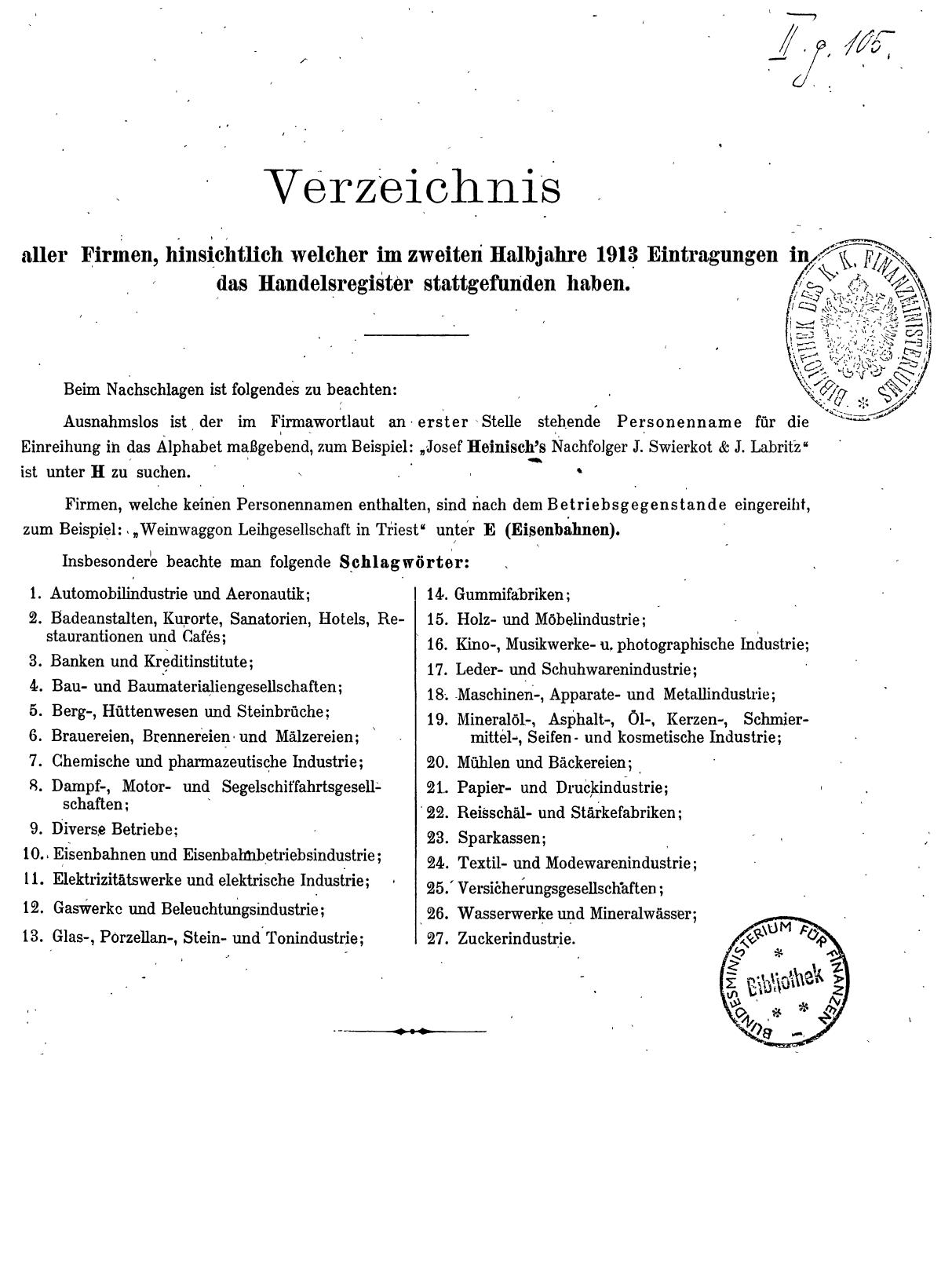Zentralblatt für die Eintragungen in das Handelsregister 1913, Teil 2 - Seite 5