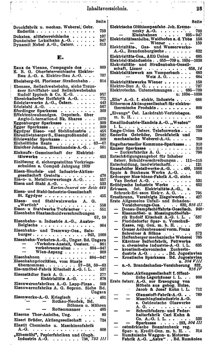 Compass. Finanzielles Jahrbuch 1941: Ostmark, Sudetenland. - Seite 37