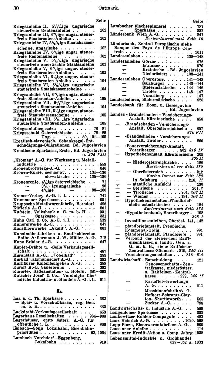 Compass. Finanzielles Jahrbuch 1941: Ostmark, Sudetenland. - Seite 44