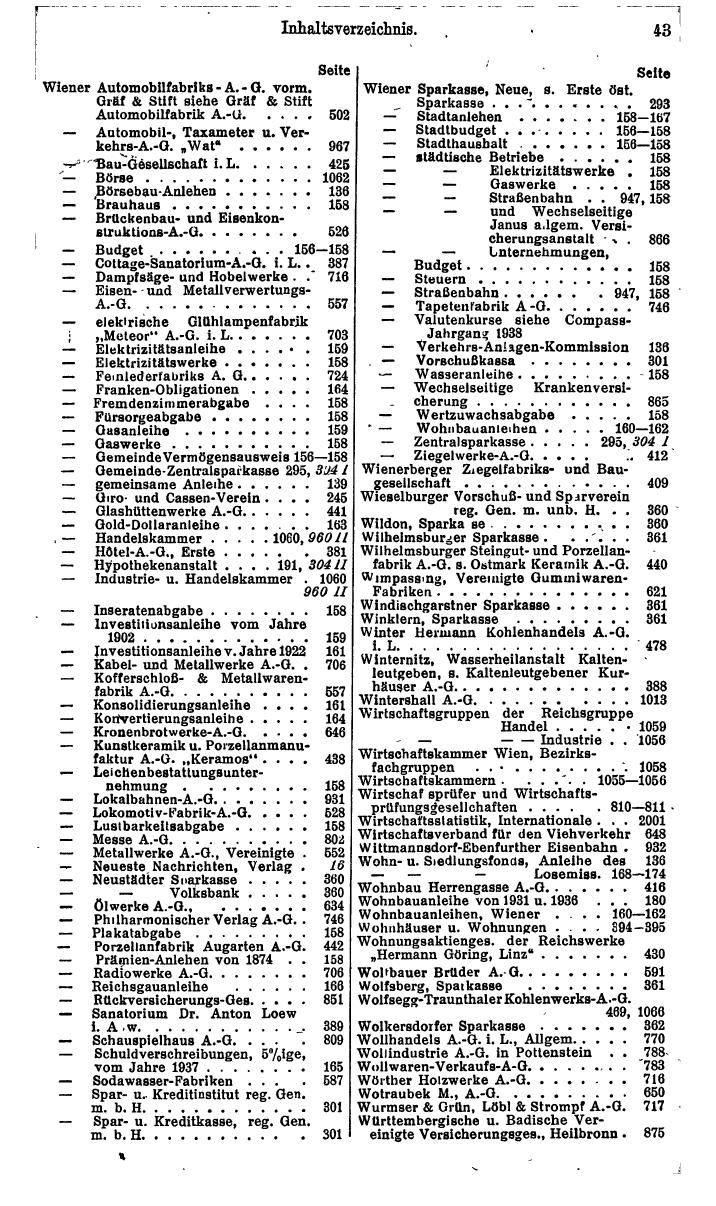 Compass. Finanzielles Jahrbuch 1941: Ostmark, Sudetenland. - Seite 57