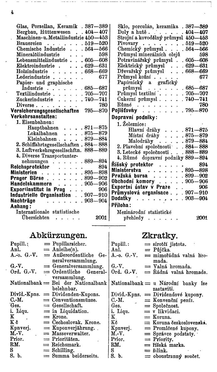 Compass. Finanzielles Jahrbuch 1941: Böhmen und Mähren, Slowakei. - Page 8