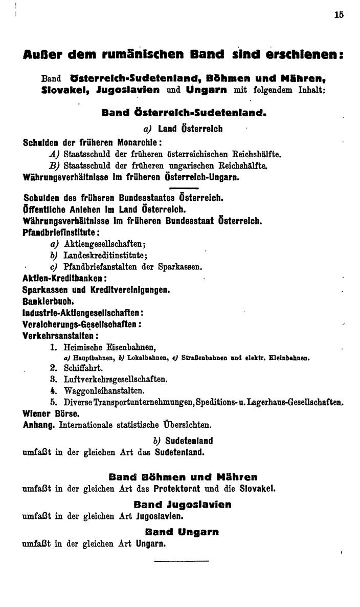 Compass. Finanzielles Jahrbuch 1940: Rumänien. - Seite 19