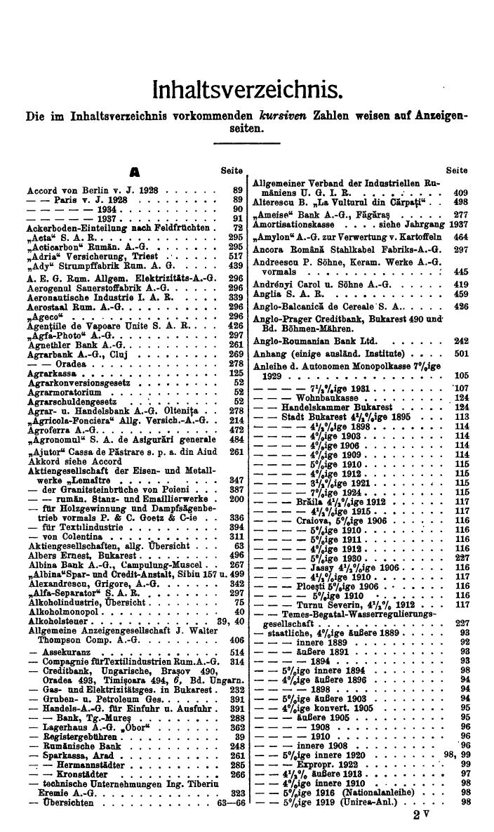 Compass. Finanzielles Jahrbuch 1940: Rumänien. - Seite 21