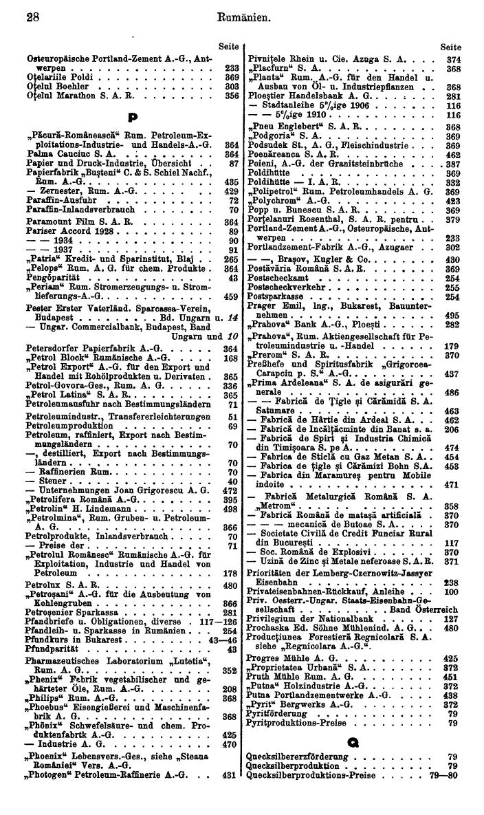 Compass. Finanzielles Jahrbuch 1940: Rumänien. - Seite 32