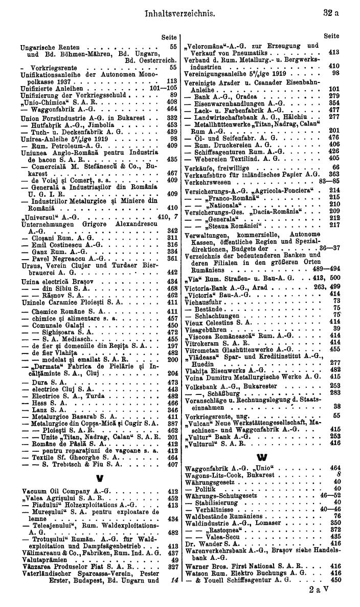 Compass. Finanzielles Jahrbuch 1940: Rumänien. - Seite 37
