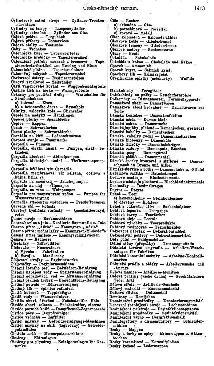 Compass. Industrielles Jahrbuch 1939:  Böhmen und Mähren, Slowakei, Karpatho-Russland. - Seite 1385