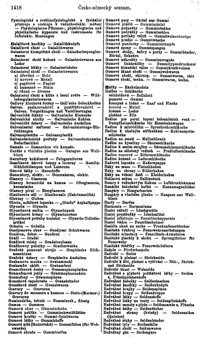 Compass. Industrielles Jahrbuch 1939:  Böhmen und Mähren, Slowakei, Karpatho-Russland. - Seite 1390