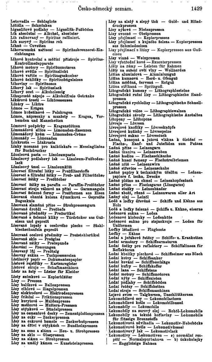 Compass. Industrielles Jahrbuch 1939:  Böhmen und Mähren, Slowakei, Karpatho-Russland. - Page 1401