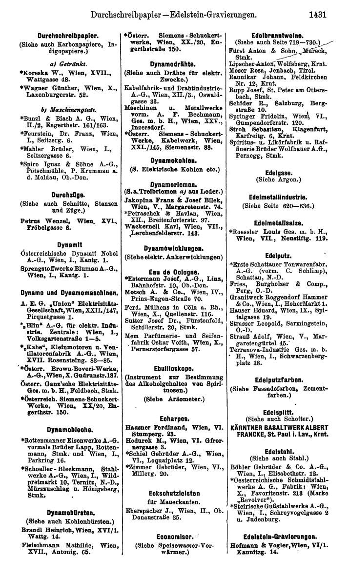 Compass. Kommerzielles Jahrbuch 1939: Österreich. - Seite 1503