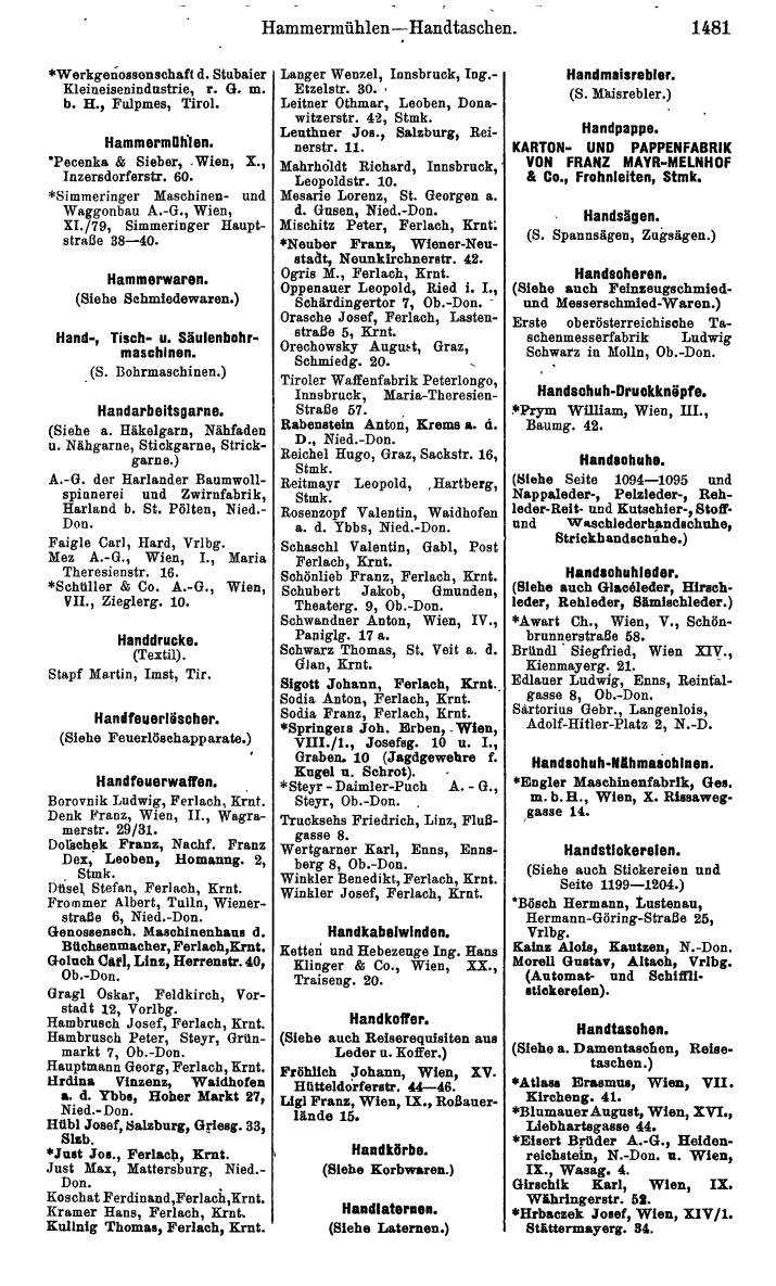 Compass. Kommerzielles Jahrbuch 1939: Österreich. - Seite 1553