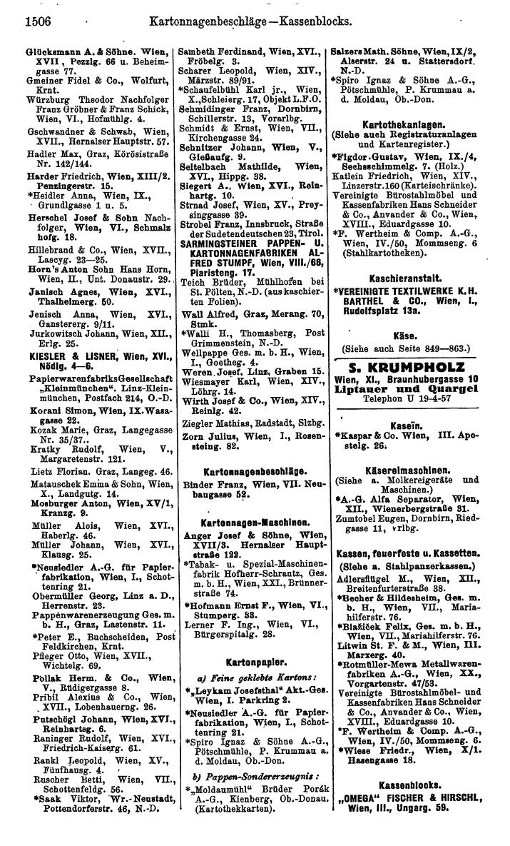 Compass. Kommerzielles Jahrbuch 1939: Österreich. - Seite 1578