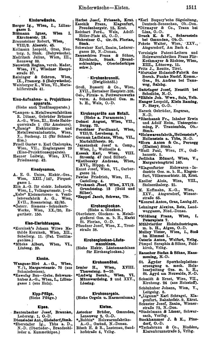 Compass. Kommerzielles Jahrbuch 1939: Österreich. - Page 1583