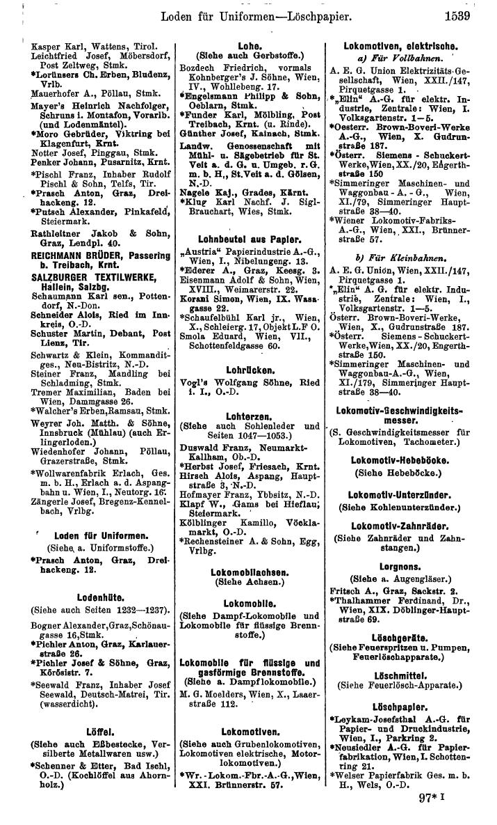 Compass. Kommerzielles Jahrbuch 1939: Österreich. - Seite 1611