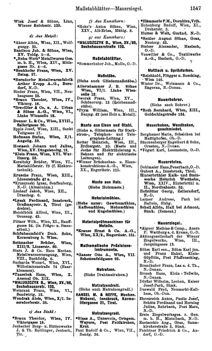 Compass. Kommerzielles Jahrbuch 1939: Österreich. - Seite 1619